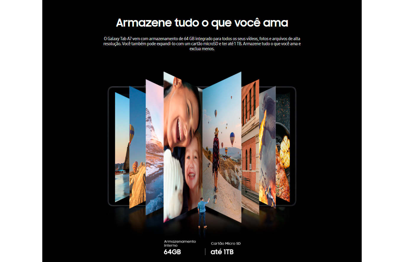 Tablet Samsung Galaxy A7 WiFi T500 64GB 3GB RAM Tela Grande 10.4